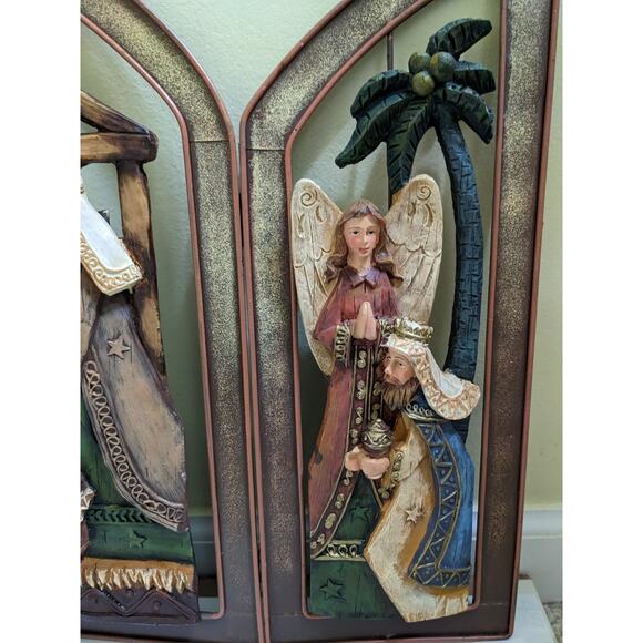 Christmas Nativity 3 Panels Tabletop Screen by Dicksons READ-chip - Picture 5 of 11